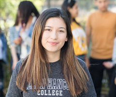 Female student looking at camera